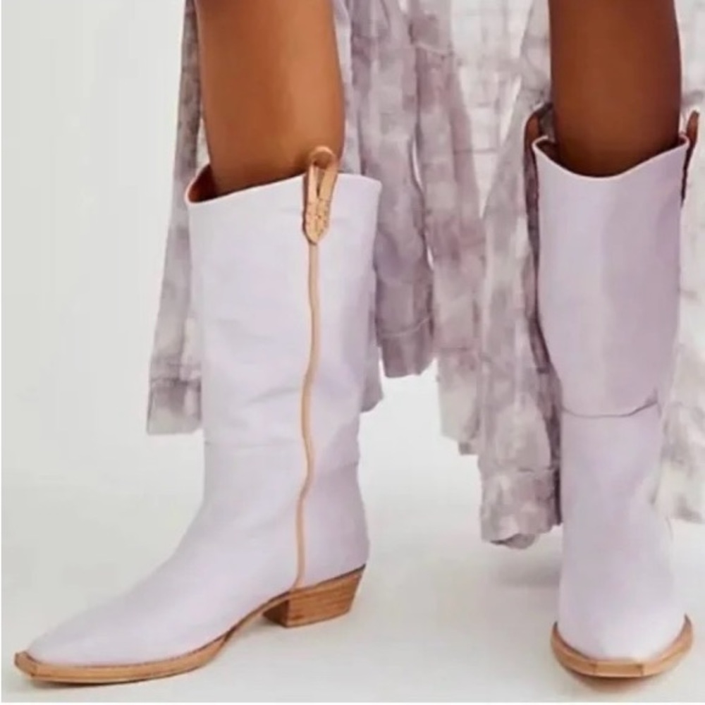 We The Free lilac Heeled Boots Western Style